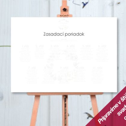 zasadací poriadok na svadbu